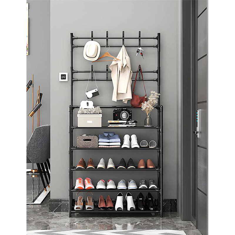 RACK CON PERCHEROS MULTIUSOS 3 EN 1